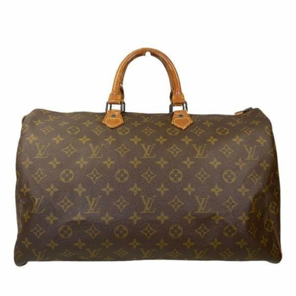 Authentic Louis Vuitton Satchel Bag Speedy 40 Brown Monogram Used LV Handbag - Picture 1 of 13